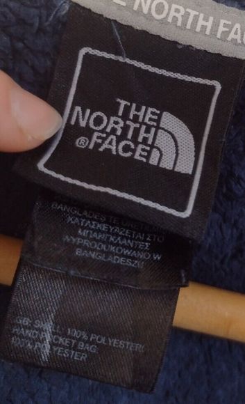 Girl's North Face Blue Fluffy Fleece Jacket Large Age 14 15 16 Year's Ladies XS - Picture 5 of 7